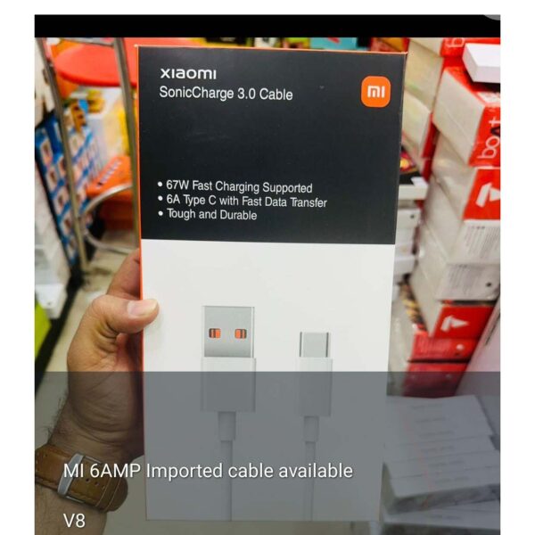 MI 6A Imported Fast Charging Cable – Heavy Duty Power Delivery