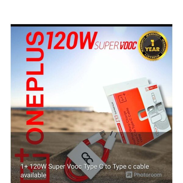 1+ 120W Super VOOC Type-C to Type-C Cable – Ultra-Fast Charging Performance