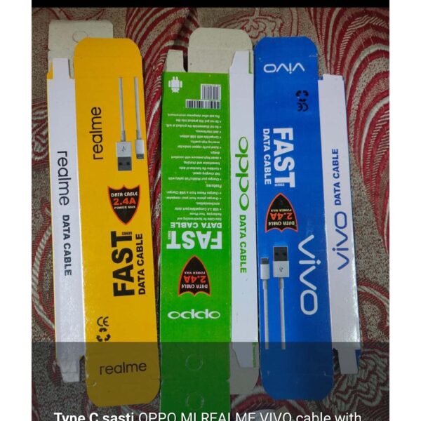 Type-C Cable for OPPO, MI, Realme, VIVO (Box Packing) – Affordable & Reliable Charging