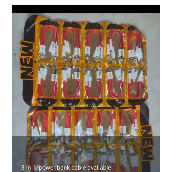 3 in 1 Power Bank Cable – Versatile Charging Solution for Every Device